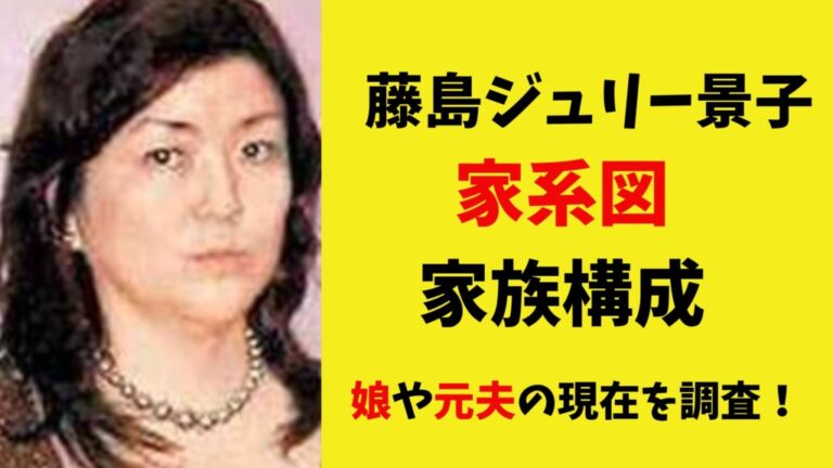 藤島ジュリー景子の家系図と家族構成がやばい！娘や元夫の現在も調査してみた！ ゆりブログ